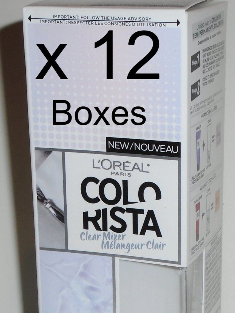 L'Oreal Colorista Clear Mixer Lot Of 12 New Boxes BLOWOUT PRICE